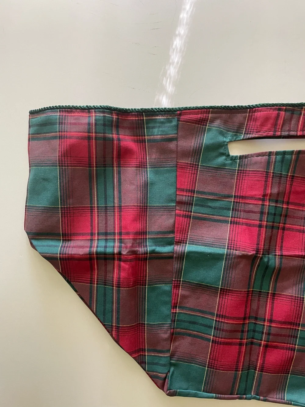 Longaberger Basket Liner Newspaper Plaid W15 1/8” x H14 1/4”